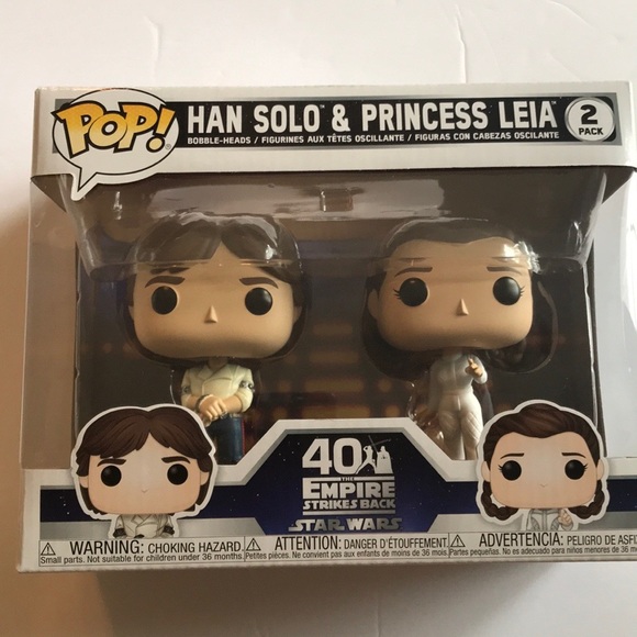 2 pack Han Solo & Princess Leia Funko pop - Picture 3 of 8